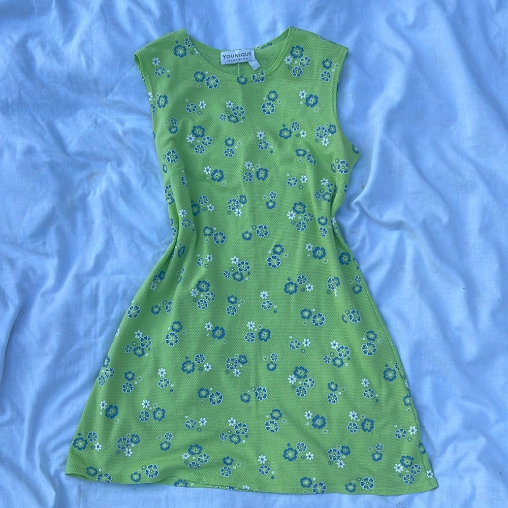 vintage floral mini dress